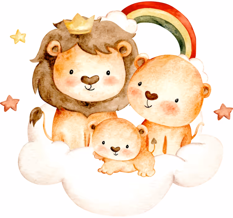 Roleta dla dzieci z małymi zwierzątkami i chmurkami - TenStickers