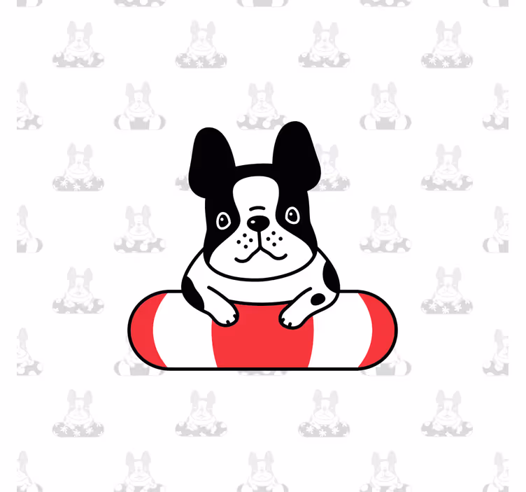 Roleta dla dzieci z uroczym wzorem francuskiego buldoga - TenStickers