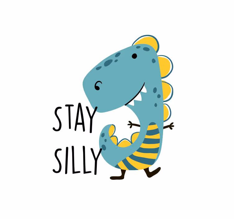 Roleta dla dzieci z nordyckim dinozaurem wesołym - TenStickers