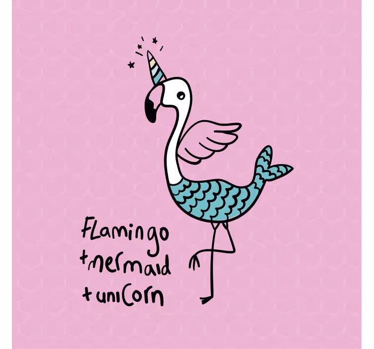 Roleta dla dzieci z uroczą ilustracją flaminga - TenStickers