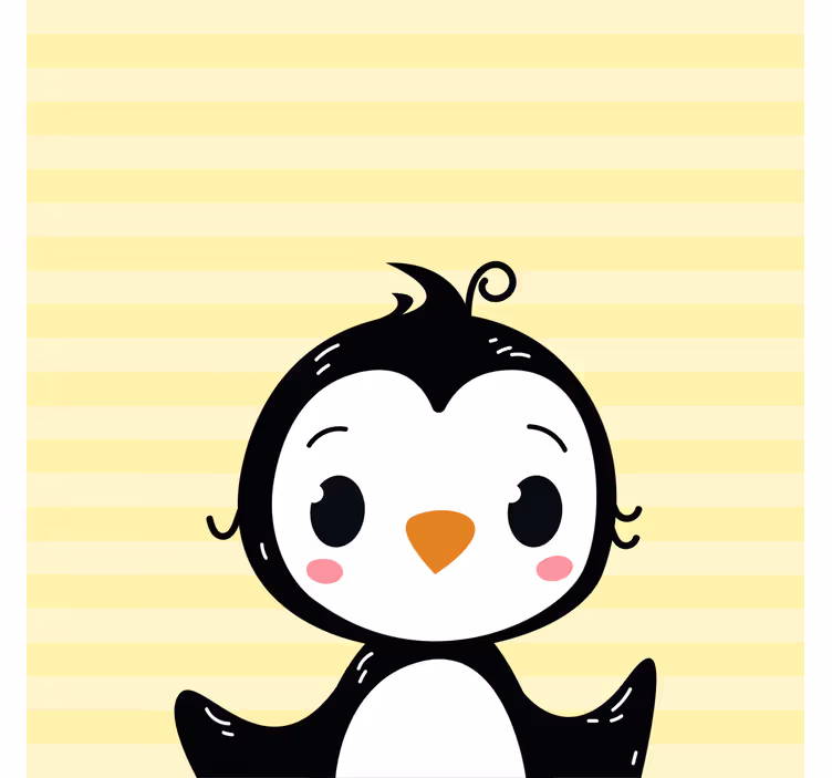 Roleta dla dzieci z uroczym pingwinkiem - TenStickers