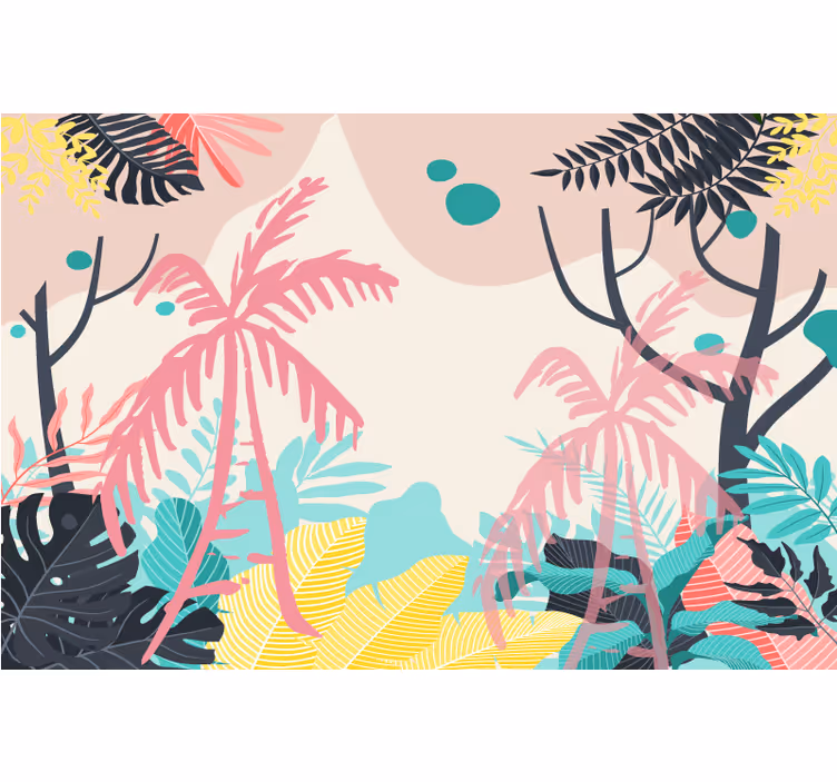 Roleta dla dzieci z palmami w stylu boho - TenStickers