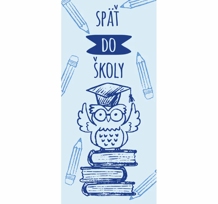Roleta dla dzieci powrót do szkoły z sową - TenStickers