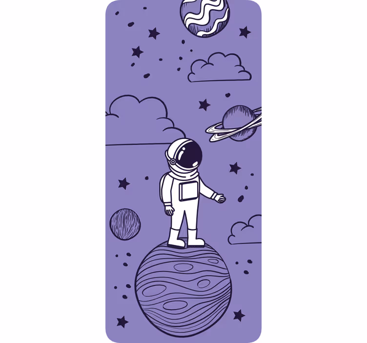 Roleta dla dzieci z rysunkiem astronauty i planet - TenStickers