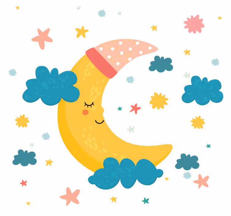Roleta dla dzieci przytulny księżyc i gwiazdy - TenStickers