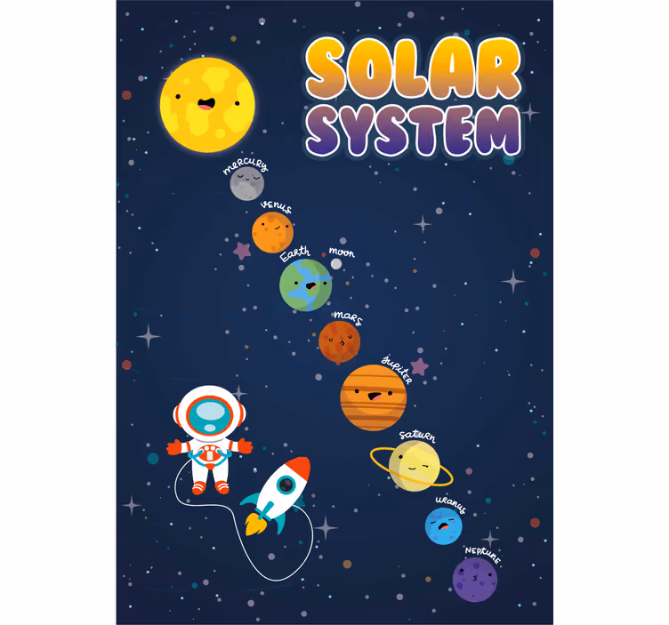 Roleta dla dzieci w systemie słonecznym - TenStickers