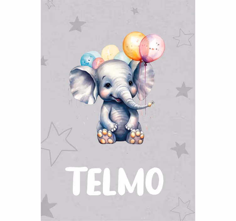 Roleta dla dzieci słoń z balonami - TenStickers