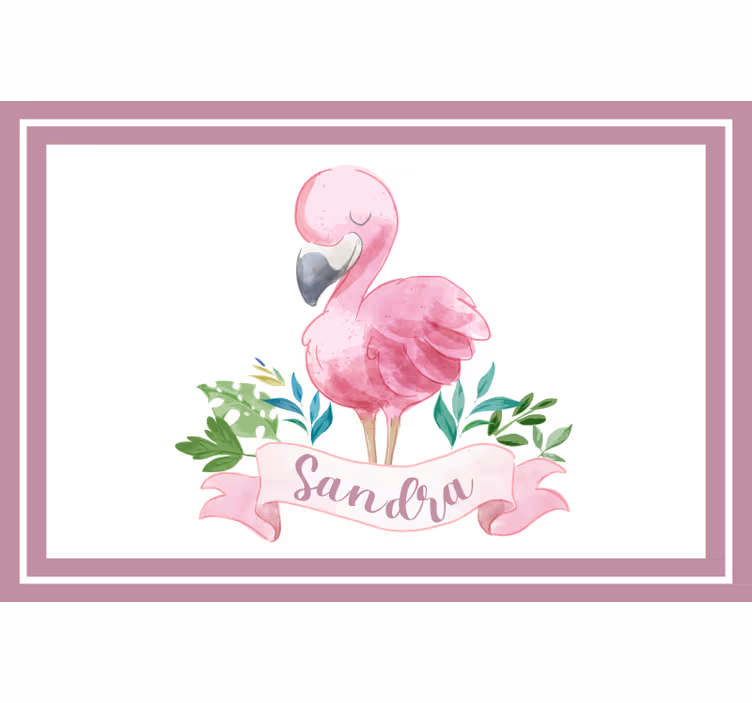 Roleta dla dzieci z personalizowaną matą flamingo - TenStickers