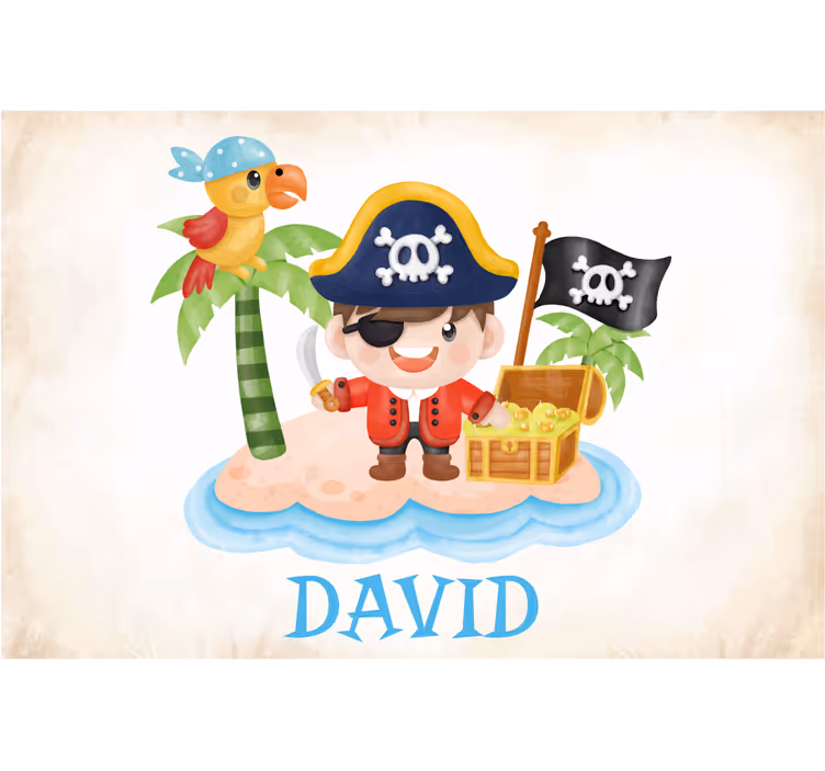 Roleta dla dzieci z piratem z kreskówki - TenStickers