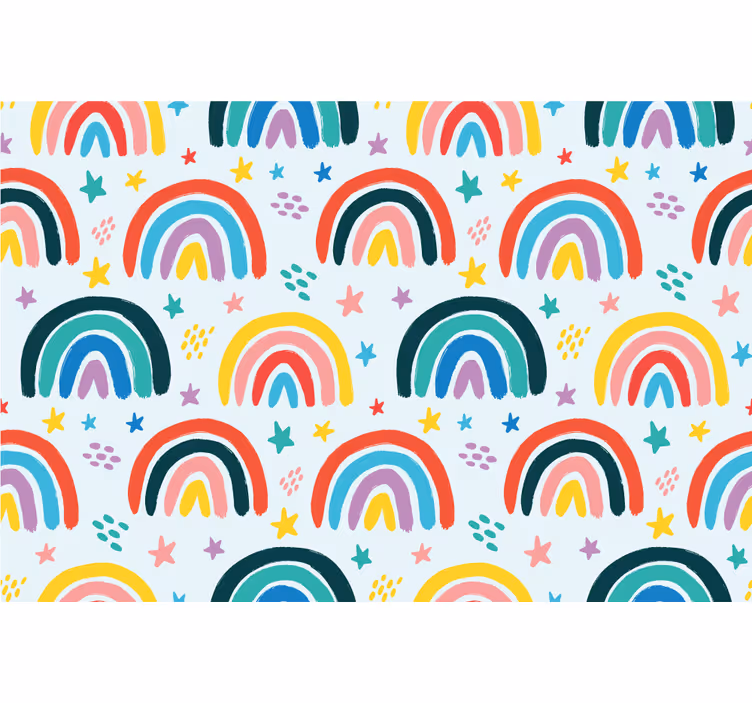 Roleta dla dzieci w kolorowe wzory tęczy - TenStickers