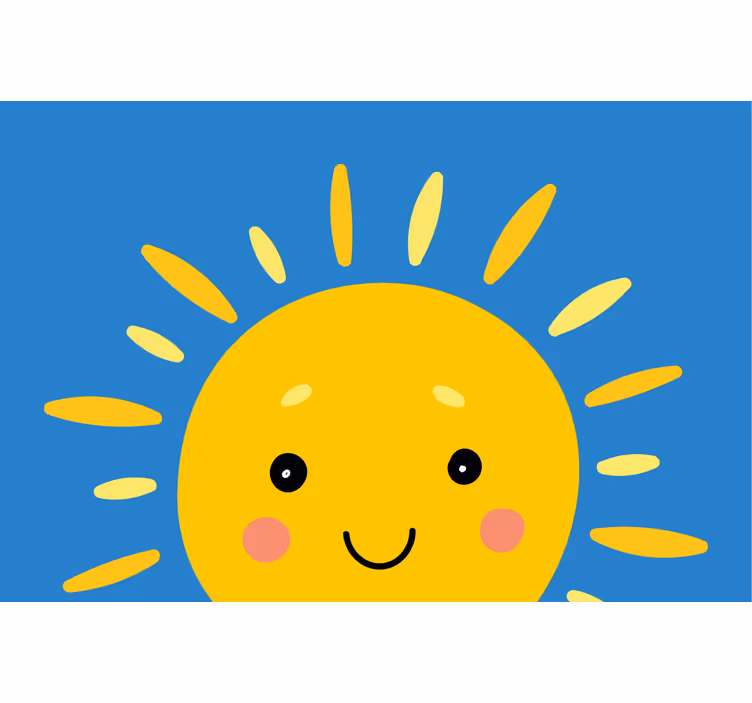 Roleta dla dzieci słońce z twarzą - TenStickers
