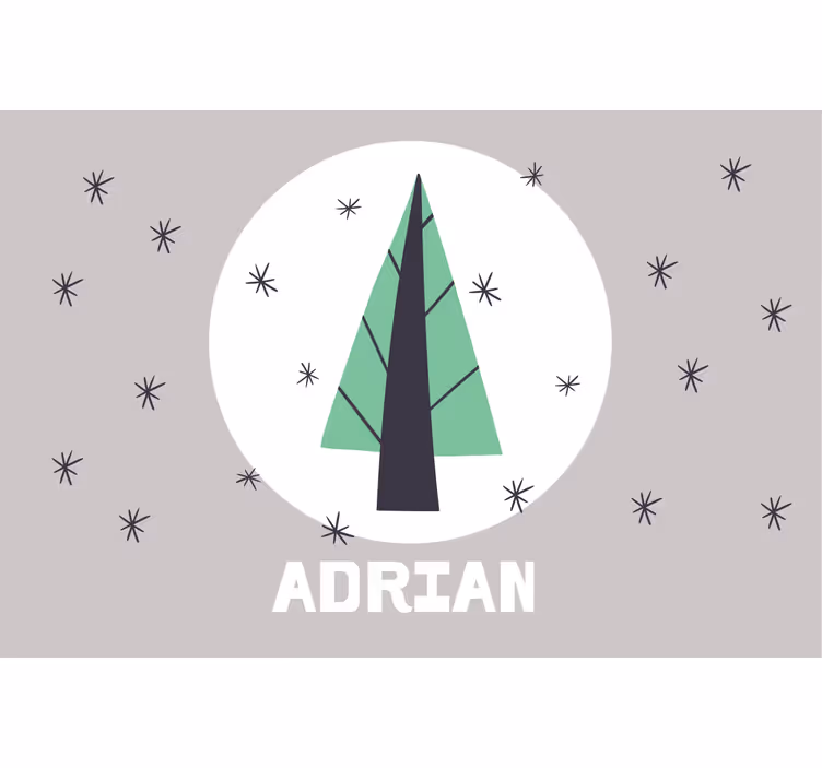 Roleta dla dzieci z personalizowaną choinką - TenStickers