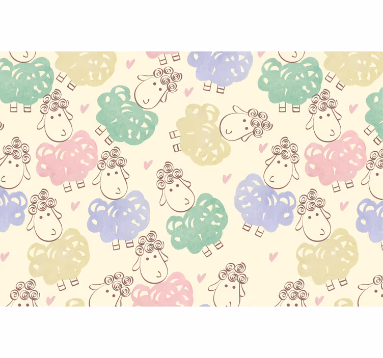 Roleta dla dzieci w wzór owieczek doodle - TenStickers