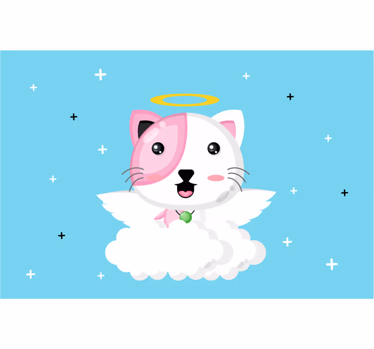 Roleta dla dzieci z anielskim kotkiem - TenStickers