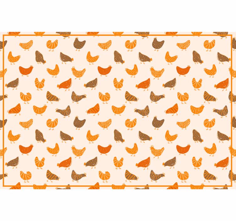 Roleta dla dzieci w pomarańczowy wzór kurczaczków - TenStickers