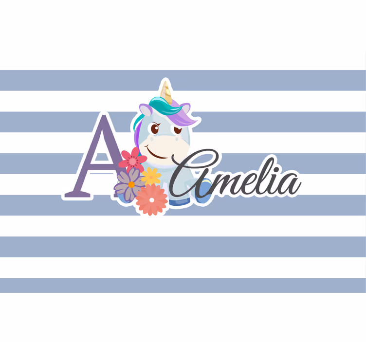 Roleta dla dzieci z uroczymi zwierzętami i imieniem - TenStickers