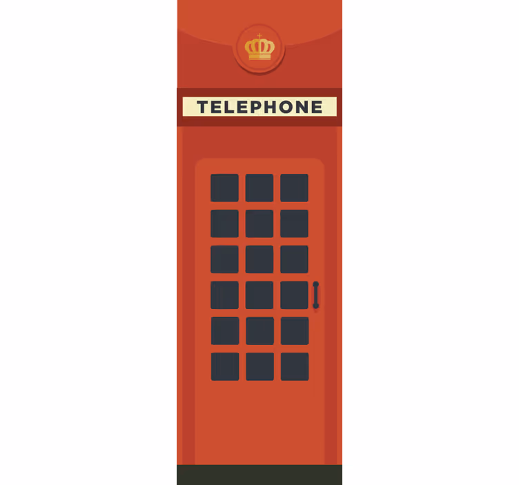 Roleta do kuchni czerwona budka telefoniczna uk - TenStickers