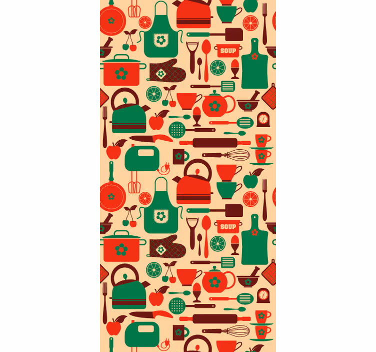 Roleta do kuchni z wzorem sztućców - TenStickers