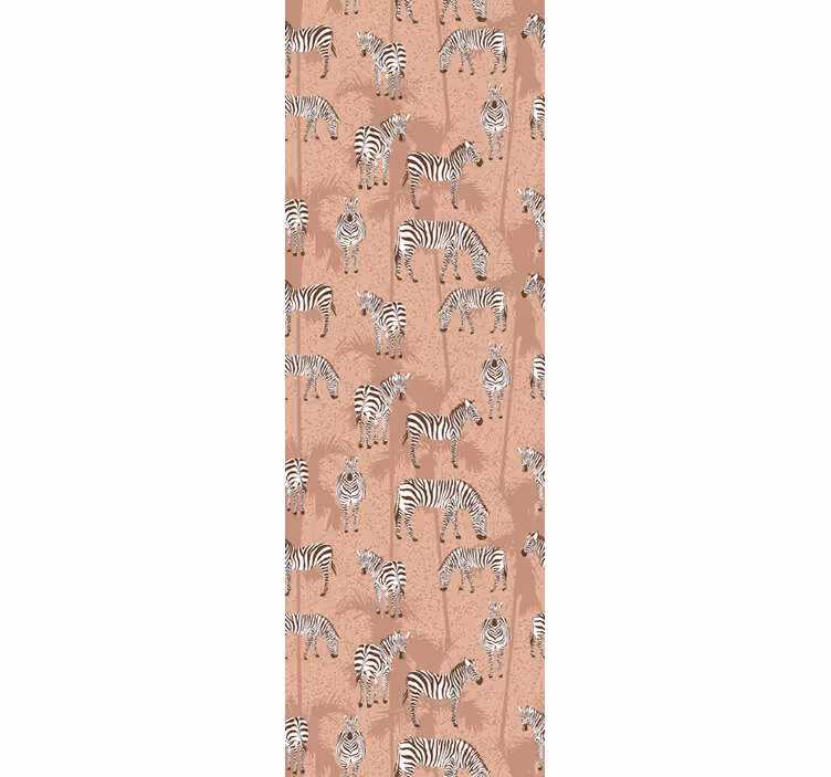 Roleta do kuchni zebra i palmy brązowe - TenStickers