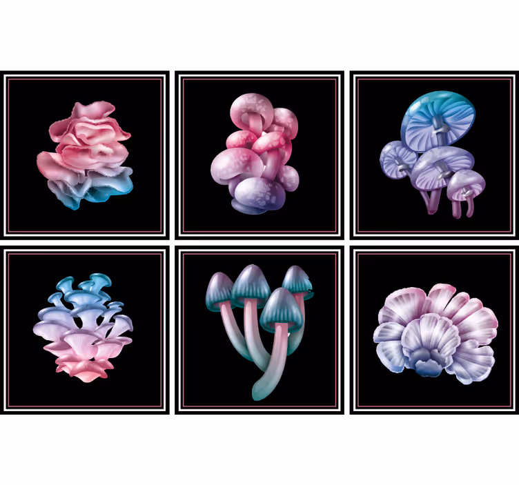 Roleta do kuchni z zestawem magicznych grzybów - TenStickers