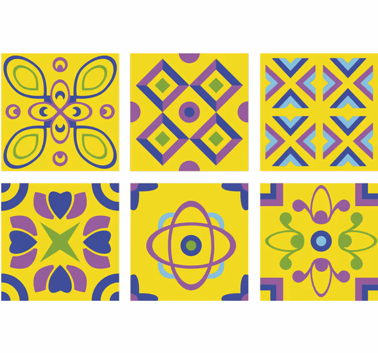 Roleta do kuchni z psychodelicznymi symetriami - TenStickers