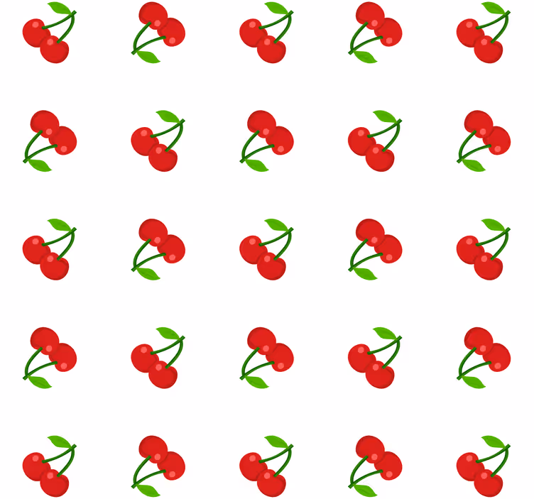 Roleta do kuchni w wiśniowe konfetti - TenStickers