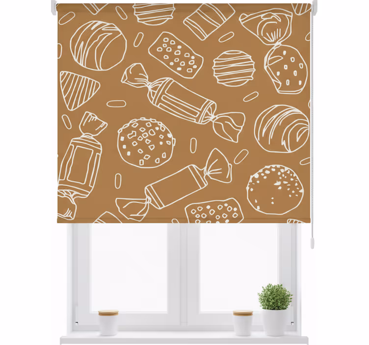 Roleta do kuchni wzór cukierków karmelowych - TenStickers
