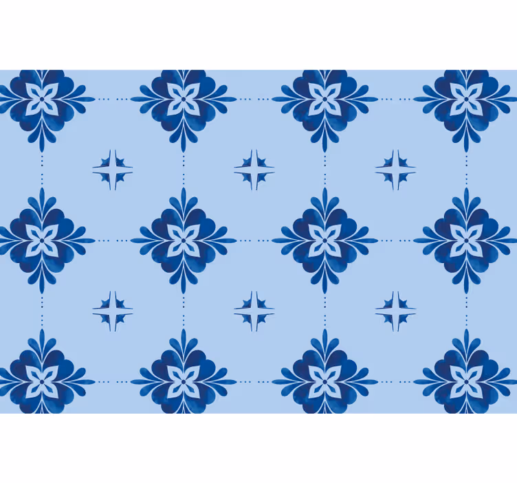 Niebieska roleta z niebieskimi wirującymi kafelkami - TenStickers