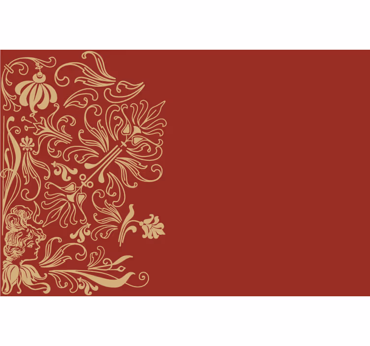 Czerwona roleta w stylu vintage - TenStickers