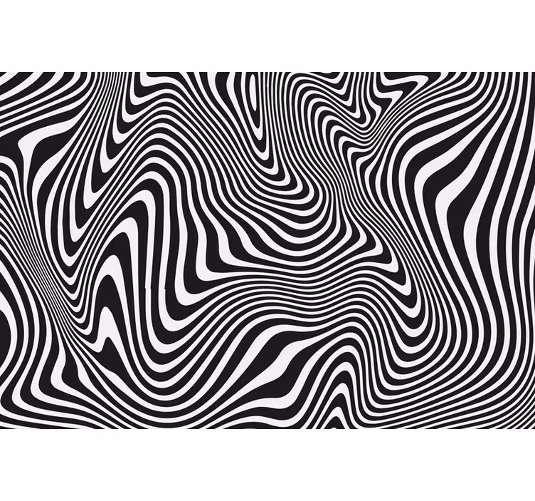 Czarna roleta efekt 3d zebra - TenStickers