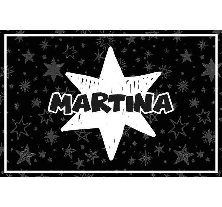 Czarna roleta z personalizowanym wzorem gwiazd - TenStickers