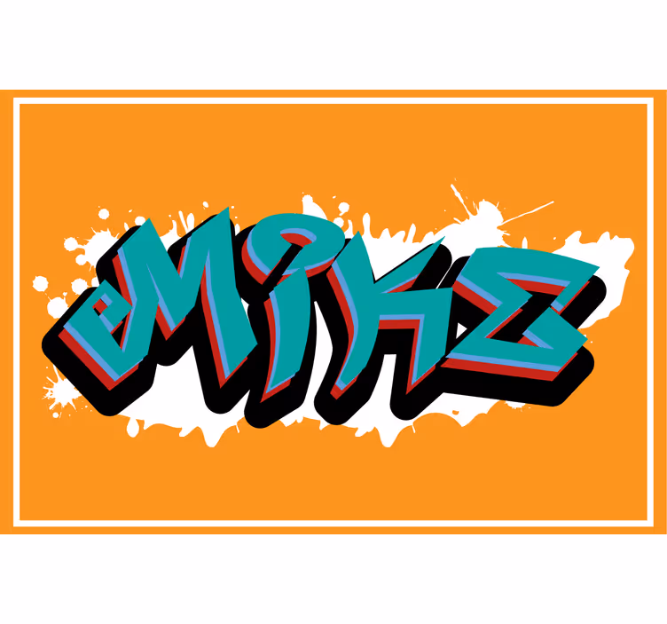 Pomarańczowa roleta graffiti w dzikim stylu króla - TenStickers