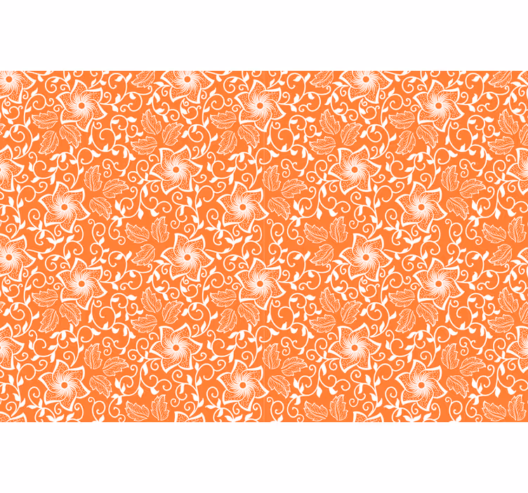 Pomarańczowa roleta w kwiaty paisley - TenStickers