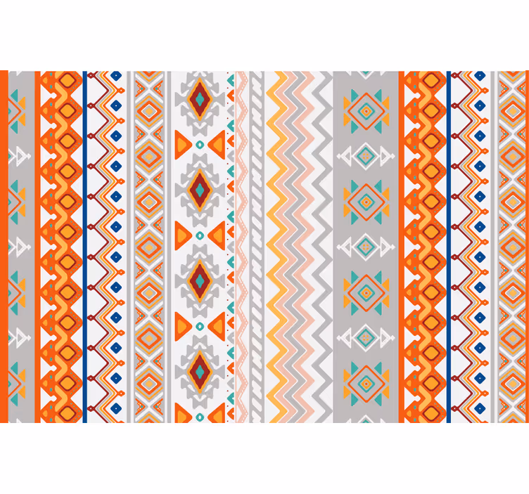 Pomarańczowa roleta w boho wzory - TenStickers