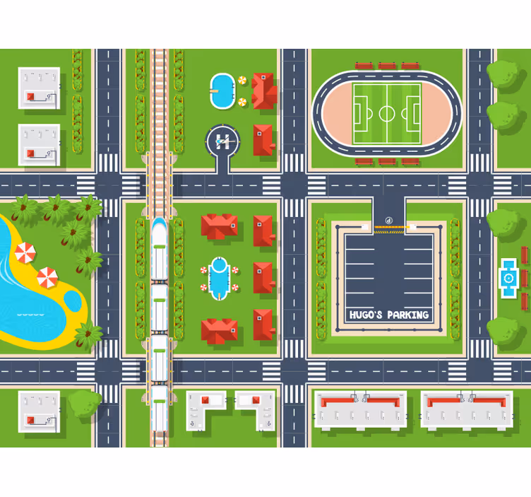 Roleta dla dzieci z nazwą parkingu - TenStickers