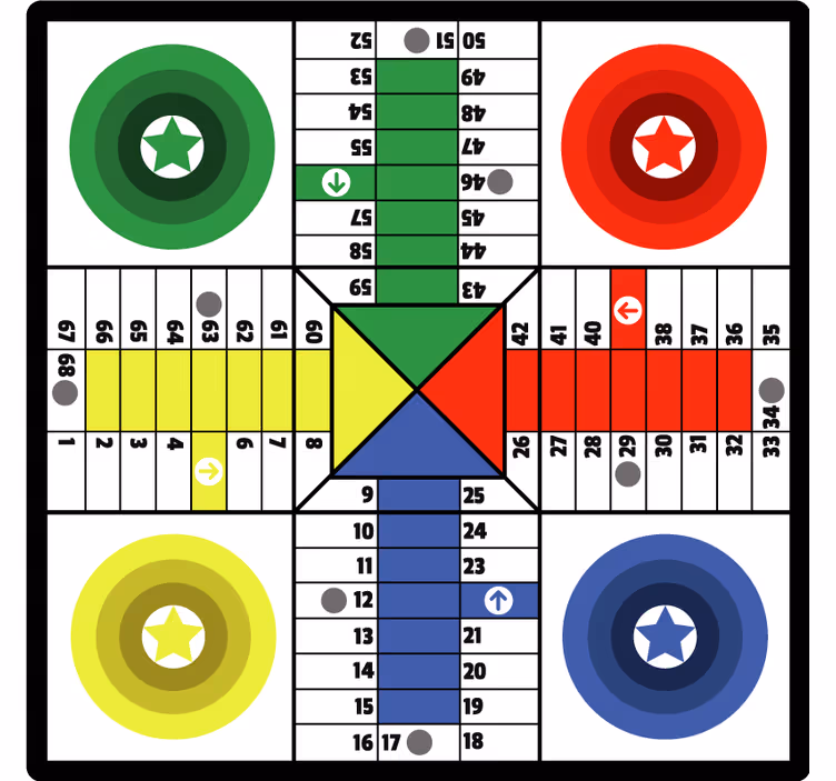 Roleta dla dzieci parchis w domu - TenStickers
