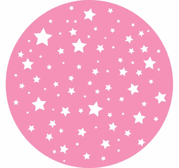 Roleta dla dzieci różowe gwiazdki w okręgu - TenStickers