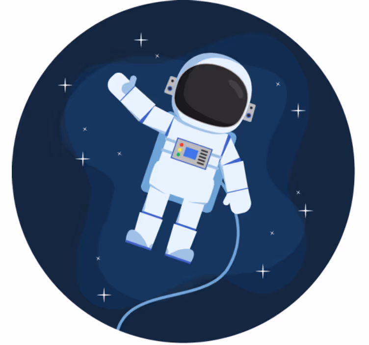 Roleta dla dzieci z rysunkiem latającego astronauty - TenStickers