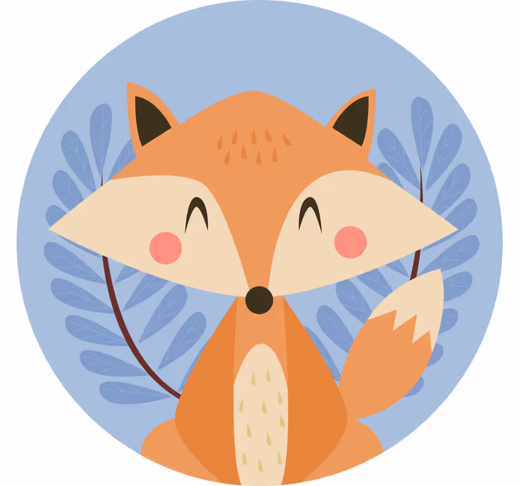 Roleta dla dzieci lisek w pastelowych kolorach - TenStickers