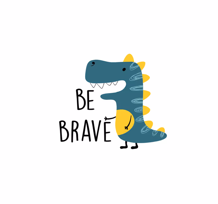 Roleta dla dzieci odważny nordycki dinozaur - TenStickers
