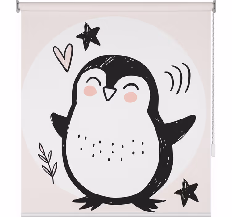 Roleta dla dzieci z uroczym rysunkiem pingwinka - TenStickers