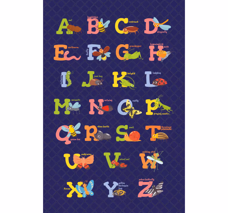 Roleta dla dzieci z angielskim alfabetem - TenStickers