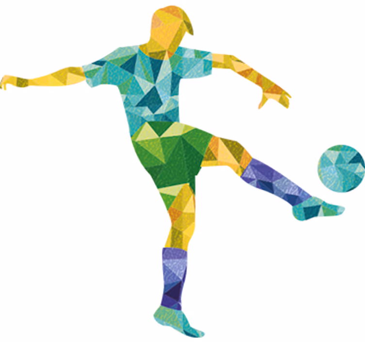 Roleta dla nastolatka z geometrycznym wzorem futbolu - TenStickers