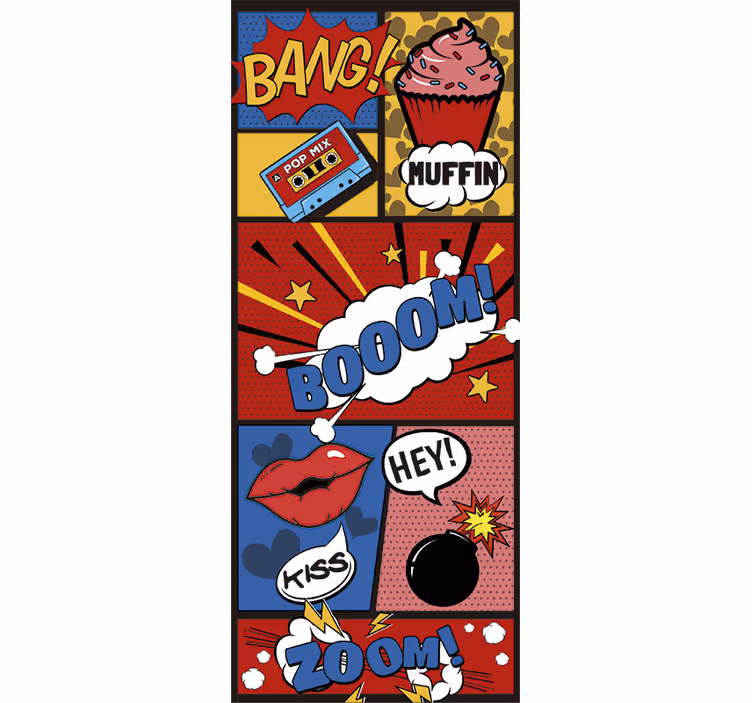 Roleta dla nastolatka drzwi w stylu pop art comic - TenStickers