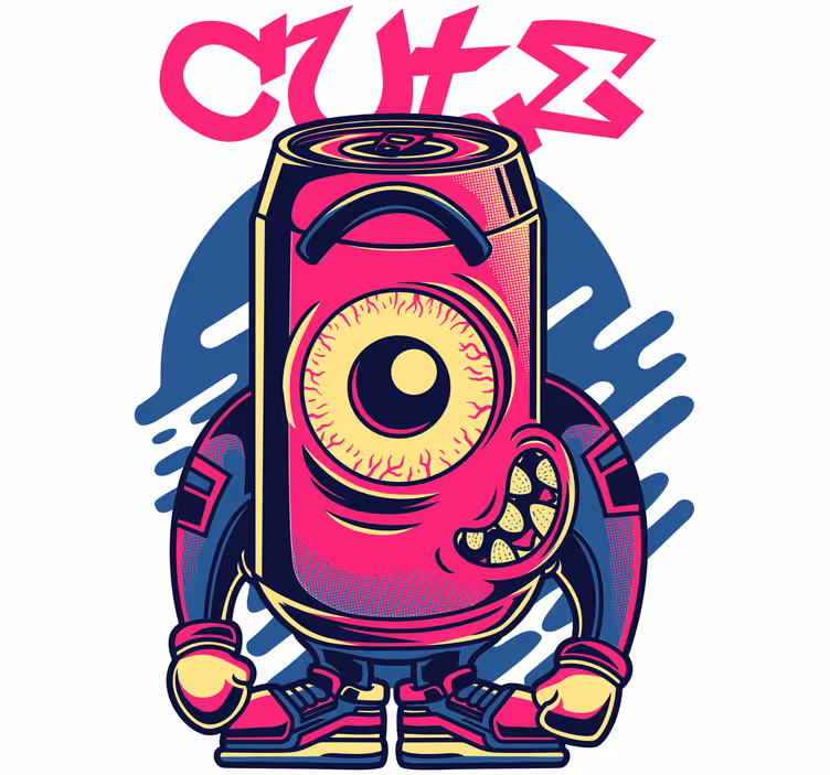 Roleta dla nastolatka z uroczym graffiti - TenStickers