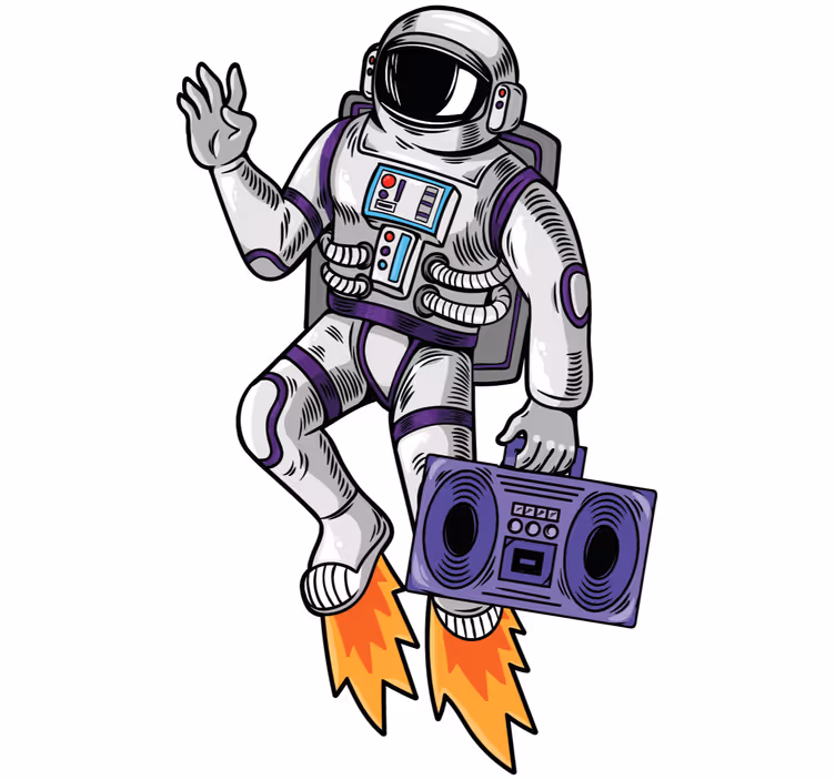 Roleta dla nastolatka kosmiczny dźwięk - TenStickers
