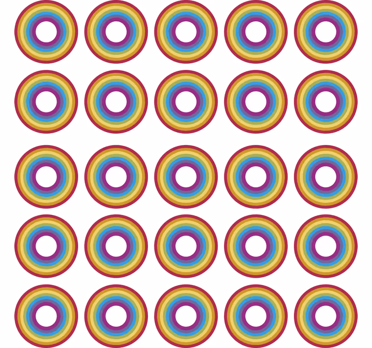 Roleta dla nastolatka w geometryczne tęcze - TenStickers