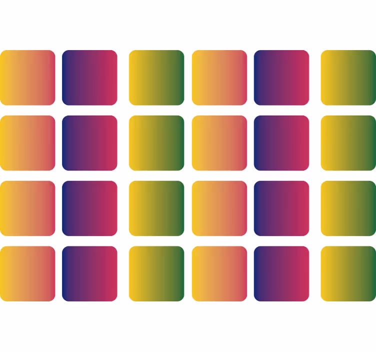 Roleta dla nastolatka w geometryczne kwadraty tęczy - TenStickers