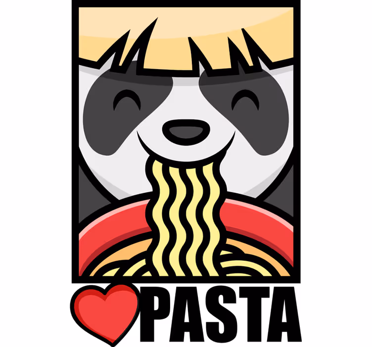 Roleta dla nastolatka panda kocha makaron - TenStickers