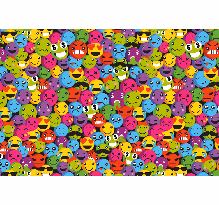 Roleta dla nastolatka z kompozycją emoji - TenStickers